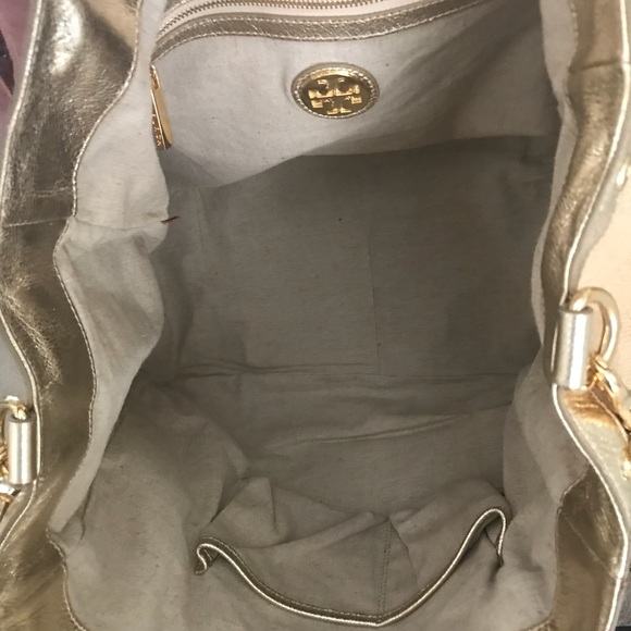 RARE! TORY BURCH Shoulder BAG with GOLD Strap - Picture 4 of 8